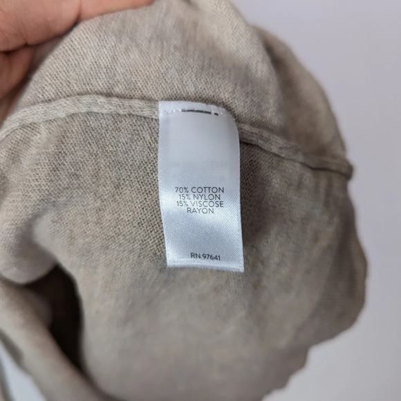 J.Jill Sz. M Crew Neck Weston The Dog Pullover Sweater Beige Heathered Knit Top - Picture 11 of 12